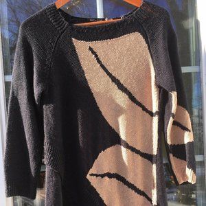 NIC + ZOE Sweater Black Taupe Size L